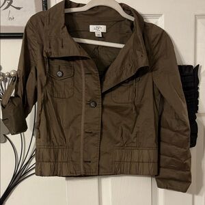 LOFT Women's Utility Jacket in Olive Brown